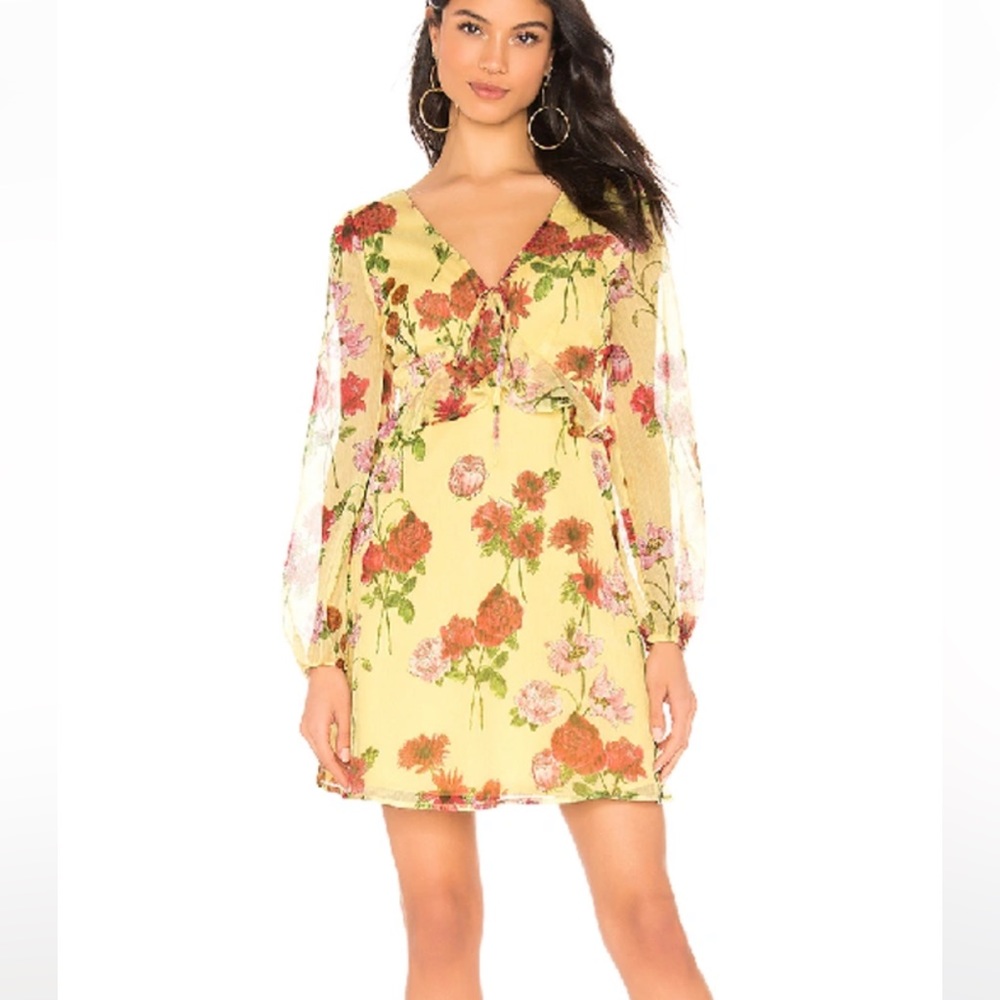 NWT - BB DAKOTA - Botanical Bae Dress in Yellow Iris
